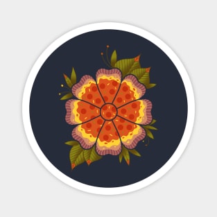 Pizza Flower Magnet